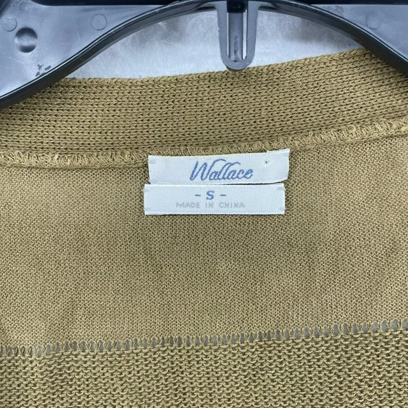 Wallace Sweater Women's S Brown Striped Knitted Ribbed V-Neck Button Up Cardigan - Picture 8 of 9